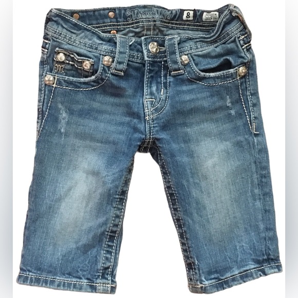 Miss Me Blue Embellished Women's Shorts - Picture 2 of 4